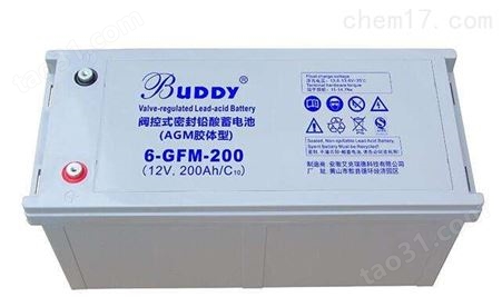 宝迪BUDDY蓄电池6-GFM-38/12V38AH规格参数