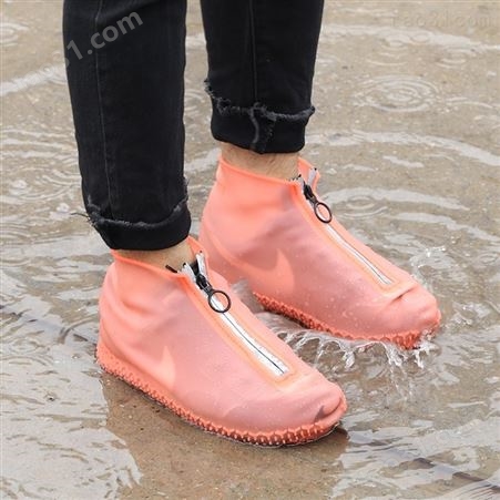 科安硅胶防雨鞋套 防水雨天神器耐磨防滑可折叠加长硅胶旅行雨鞋套