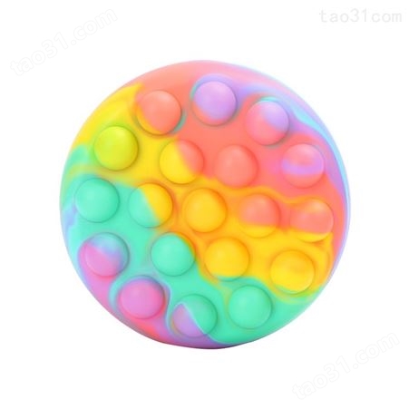 科安几何泡泡球 圆形解压球啪啪饼指尖发泄玩具按压泡泡球减压球