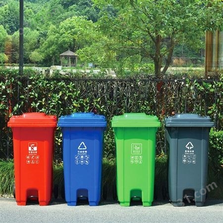 太原小区四分类垃圾桶室外环保可回收带盖箱厂家