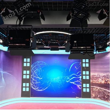 融媒体演播室 演播室灯光安装 虚拟演播室工程设计 耀诺
