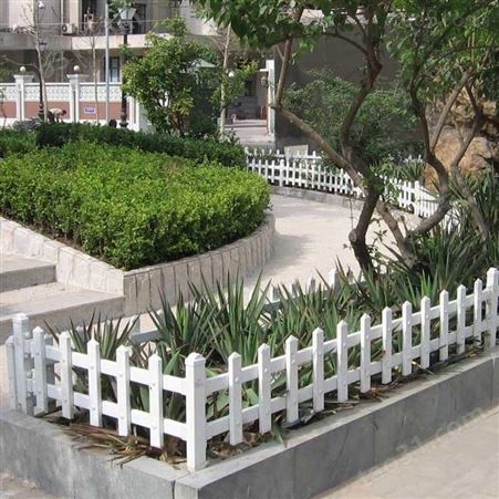pvc草坪塑钢护栏 园艺花坛栅栏 别墅花园草坪护栏 户外绿化围栏