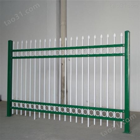 四根横梁装饰圈小区护栏 锌钢护栏网 小区围墙护栏