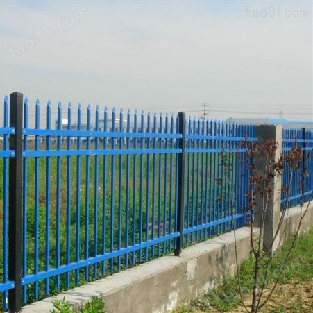 三横梁锌钢围栏  小区护栏 小区锌钢护栏
