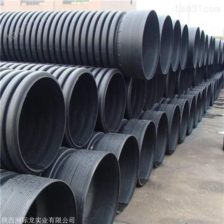HDPE双壁波纹管生产 甘肃波纹管厂家 双层排污管 耐压 