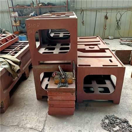 灰铁250材质立柱横梁床身铸件 按需定制大型数控机床铸铁件