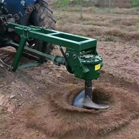 雷创拖农田打孔机 20-80公分直径冻土硬土地打坑机