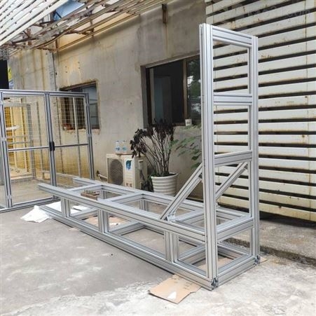 订制工业设备框架 车间防护罩 车间围栏铝材工业铝型材防护围栏