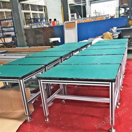 厂家定做工业铝型材周转车非标不锈钢操作台铝型材工作桌定做