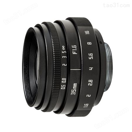   微单镜头35mm F1.6 定焦相机镜头简易版C口- 黑色第Ⅵ代