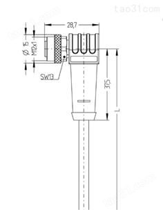 sensopart C L12/3FW-S-xm-PUR 电感式传感器