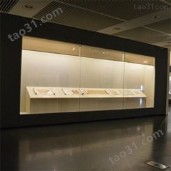 深圳博物馆展柜生产厂家 恒温恒湿展柜 电动开启玻璃展示柜定制